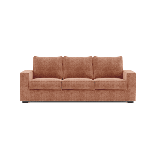 Sofá de 3 lugares com cama cor terracota AZZURO