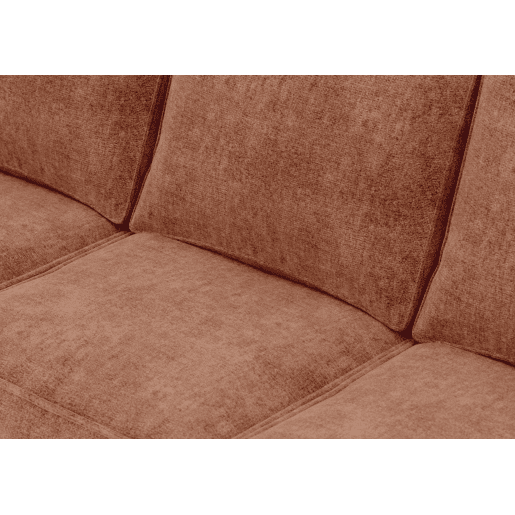 Sofá de 3 lugares com cama cor terracota AZZURO