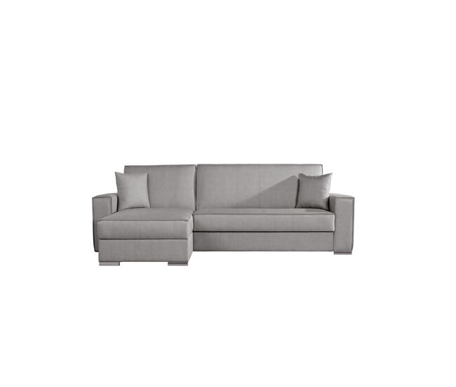 Chaise longue con cama 4 plazas reversible color gris LAILA