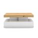 Mesa de centro fija blanco y roble CORSO Mesa de centro fija blanco y roble CORSO Blanco/ Madera