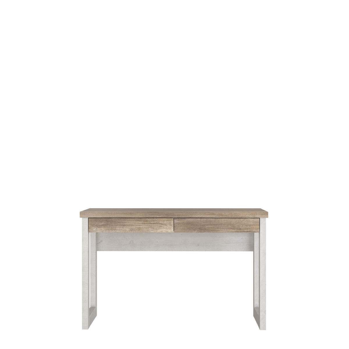 Mesa escritorio VERONA 2 cajones blanco y roble