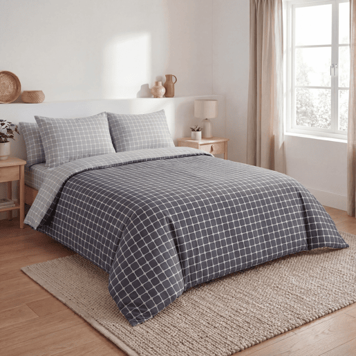 Capa de edredão GALA para cama de 90cm cor cinza Capa de edredão GALA para cama de 90cm cor cinza