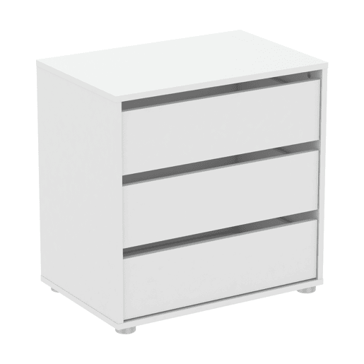 Cómoda BOX II com 3 gavetas 60cm branco Cómoda BOX II com 3 gavetas 60cm branco