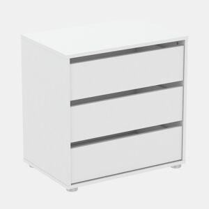 Cómoda BOX II com 3 gavetas 60cm branco