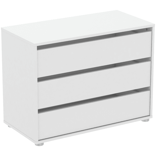 Cómoda BOX II com 3 gavetas 80cm branco Cómoda BOX II com 3 gavetas 80cm branco