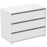 Cómoda BOX II com 3 gavetas 80cm branco