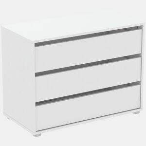 Cómoda BOX II com 3 gavetas 80cm branco