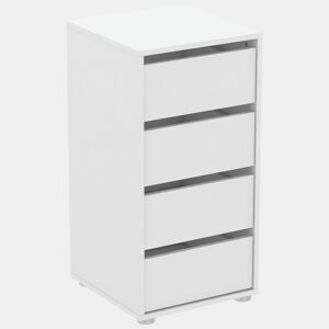 Cómoda BOX II com 4 gavetas 40cm branco