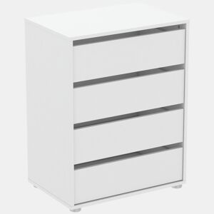 Cómoda BOX II com 4 gavetas 60cm branco