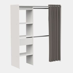 Roupeiro com closet extensível CHICAGO 50x191cm com 3 prateleiras