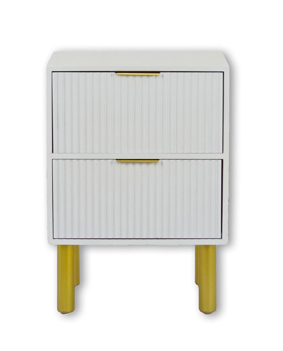 Mini mueble BIANCA 2 cajones 42x30x24cm blanco
