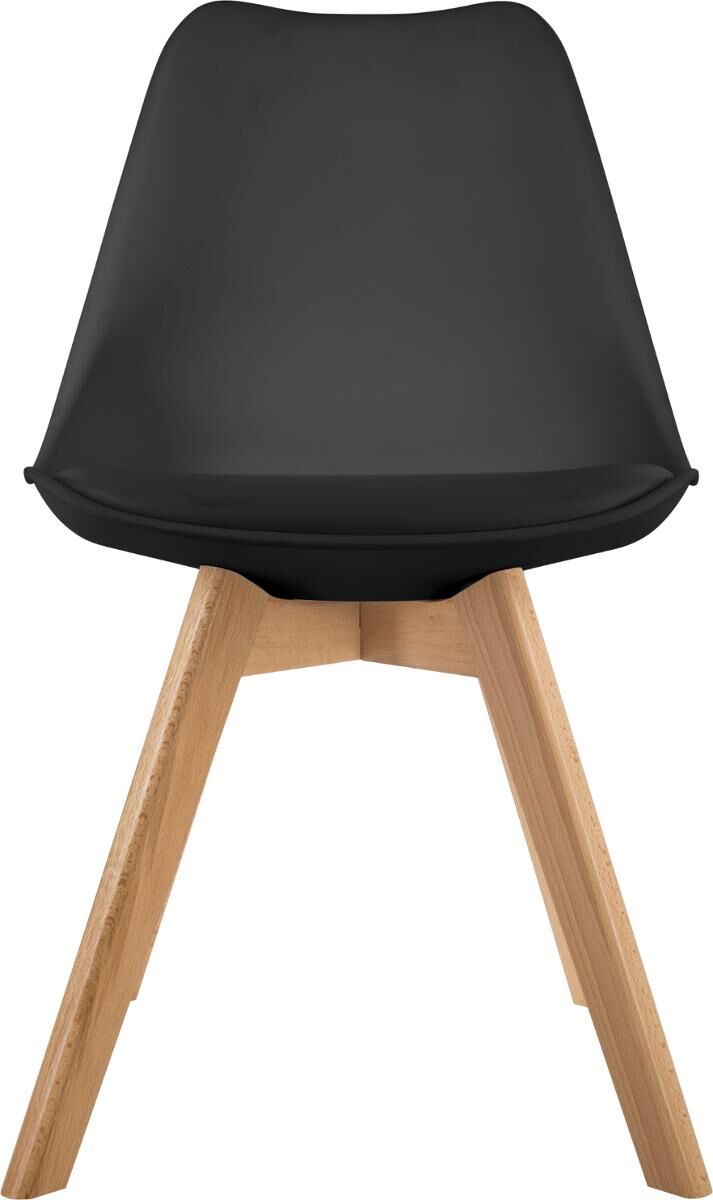 Silla de cocina BAYA plástico y patas de madera