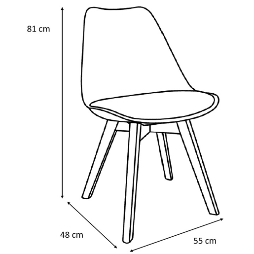 Cadeira de cozinha BAYA cor cinza Cadeira de cozinha BAYA cor cinza