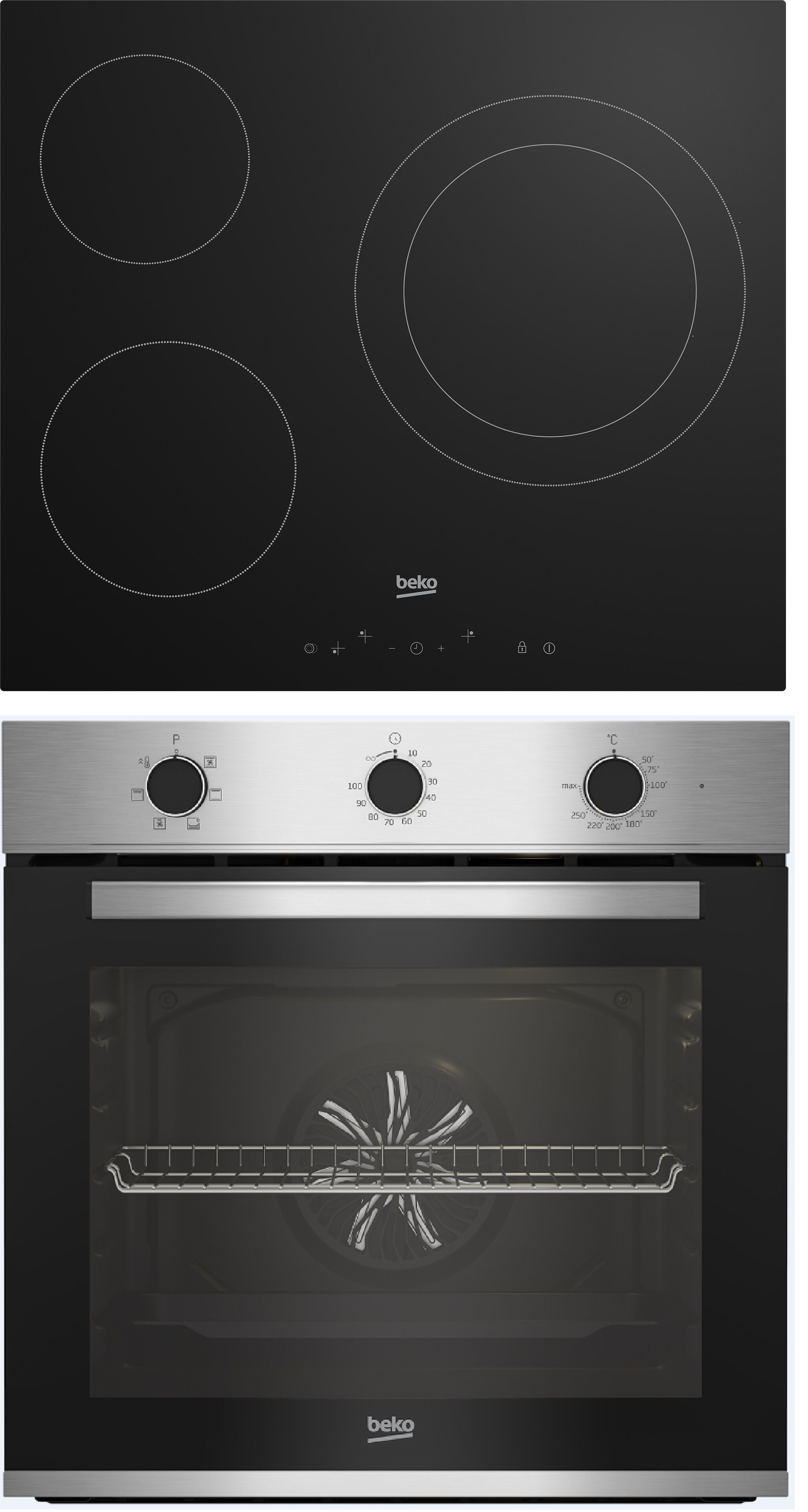 Placa vitrocerámica y horno multifunción BEKO BBSE12122XD