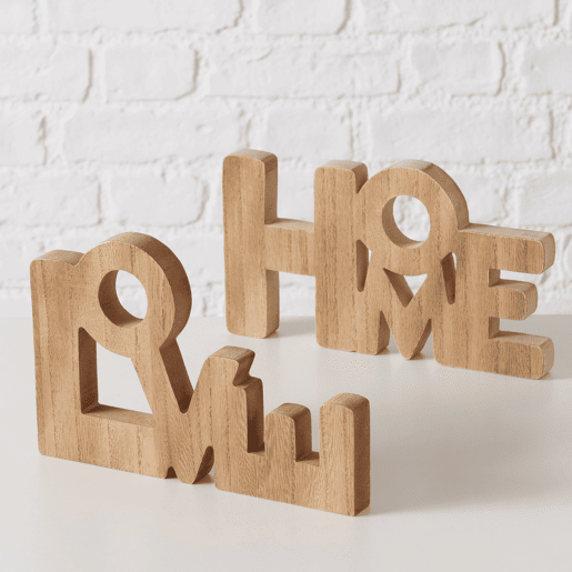 Figura HOME e LOVE sortida da marca BOLTZE