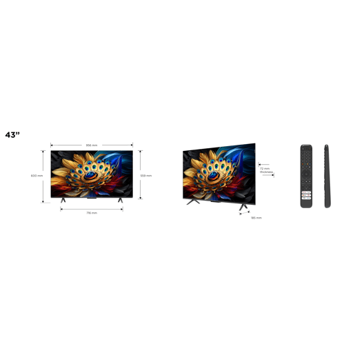 TV 43 polegadas TCL 43C655 QLED Smart TV