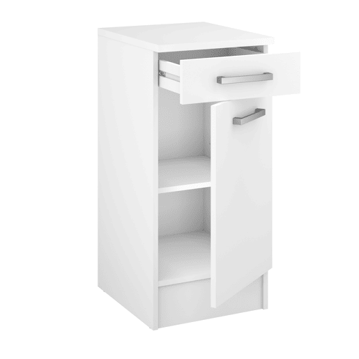 Módulo baixo UNO 40cm 1 porta y 1 gaveta branco mate