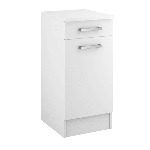 Módulo baixo UNO 40cm 1 porta y 1 gaveta branco mate