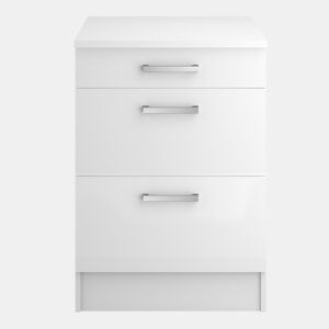 Módulo baixo UNO de 60cm 3 gavetas branco mate