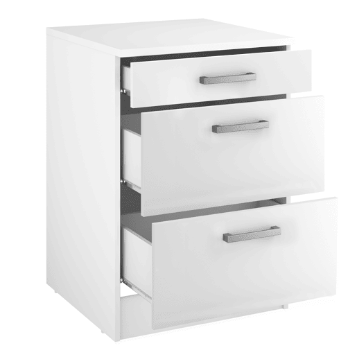 Módulo baixo UNO de 60cm 3 gavetas branco mate