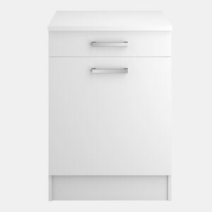 Módulo baixo UNO 60cm 1 porta y 1 gaveta branco mate