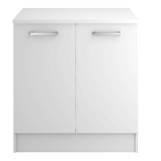 Módulo baixo UNO de 80cm 2 portas branco mate Módulo baixo UNO de 80cm 2 portas branco mate