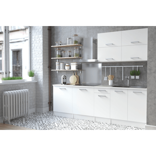 Módulo baixo UNO de 80cm 2 portas branco mate Módulo baixo UNO de 80cm 2 portas branco mate