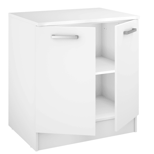 Módulo baixo UNO de 80cm 2 portas branco mate Módulo baixo UNO de 80cm 2 portas branco mate