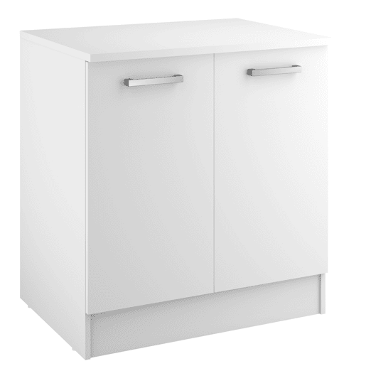 Módulo baixo UNO de 80cm 2 portas branco mate Módulo baixo UNO de 80cm 2 portas branco mate