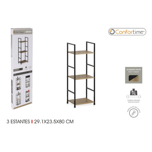 Estante ALAYA 80x29,1x23,5cm madeira e metal