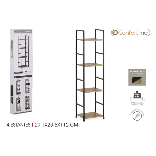 Estante ALAYA 80x29,2x23,5cm madeira e metal