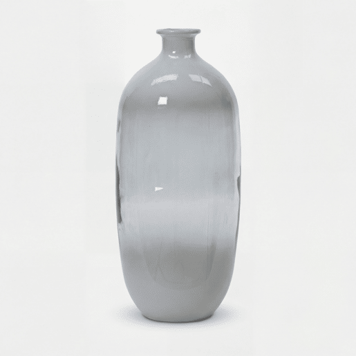 Vaso para flores YERMO vidro reciclado cor branca