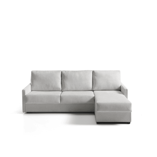 Chaise longue com cama AVA reversível 3 lugares cinza