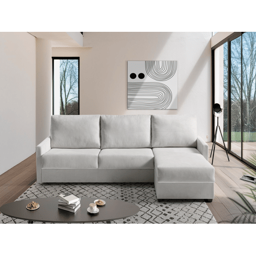 Chaise longue com cama AVA reversível 3 lugares cinza