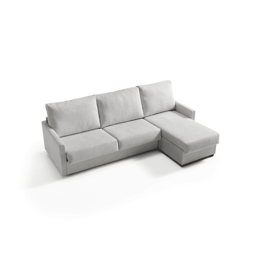 Chaise longue com cama AVA reversível 3 lugares cinza
