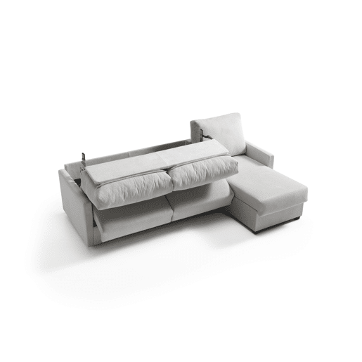 Chaise longue com cama AVA reversível 3 lugares cinza