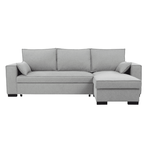 Chaise longue com cama MARLON reversível 3 lugares cinza