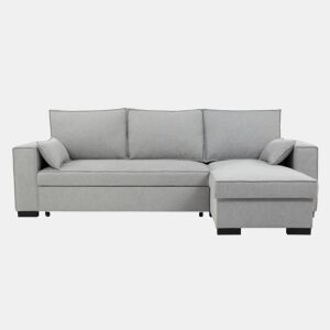 Chaise longue com cama MARLON reversível 3 lugares cinza