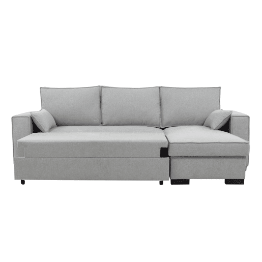 Chaise longue com cama MARLON reversível 3 lugares cinza