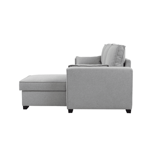 Chaise longue com cama MARLON reversível 3 lugares cinza