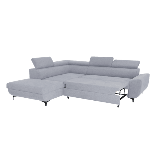 Sofá de canto com cama WESLEY esquerda 4 lugares cinza Sofá de canto com cama WESLEY esquerda 4 lugares cinza