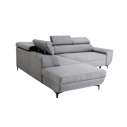 Sofá de canto com cama WESLEY esquerda 4 lugares cinza Sofá de canto com cama WESLEY esquerda 4 lugares cinza