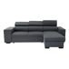 Chaise longue con cama NORWAY reversible 3 plazas gris Chaise longue con cama NORWAY reversible 3 plazas gris Gris