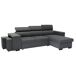 Chaise longue con cama NORWAY reversible 3 plazas gris Chaise longue con cama NORWAY reversible 3 plazas gris Gris