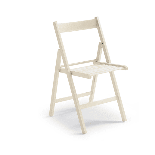 Cadeira dobrável LIBRO lacada a branco