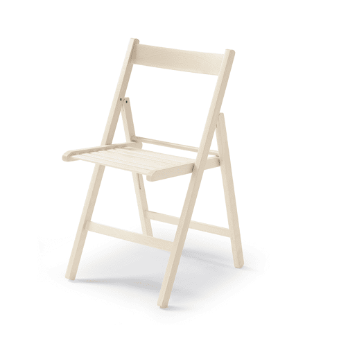 Cadeira dobrável LIBRO lacada a branco