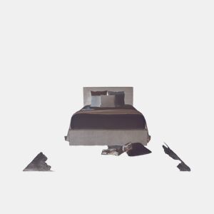 Cama abatível LUA II cinza 140x190cm