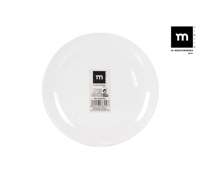 Plato llano opal coup basic 25cm blanco