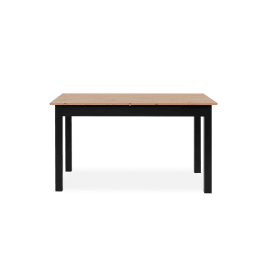Mesa extensÃvel 140cm DORA preto e madeira Mesa extensÃvel 140cm DORA preto e madeira