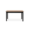 Mesa extensível 140cm DORA preto e madeira
